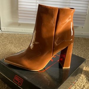 Patent vinyl Ankle Boots
